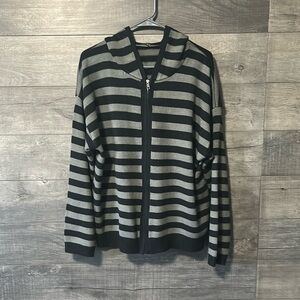 Striped Sweater Jacket